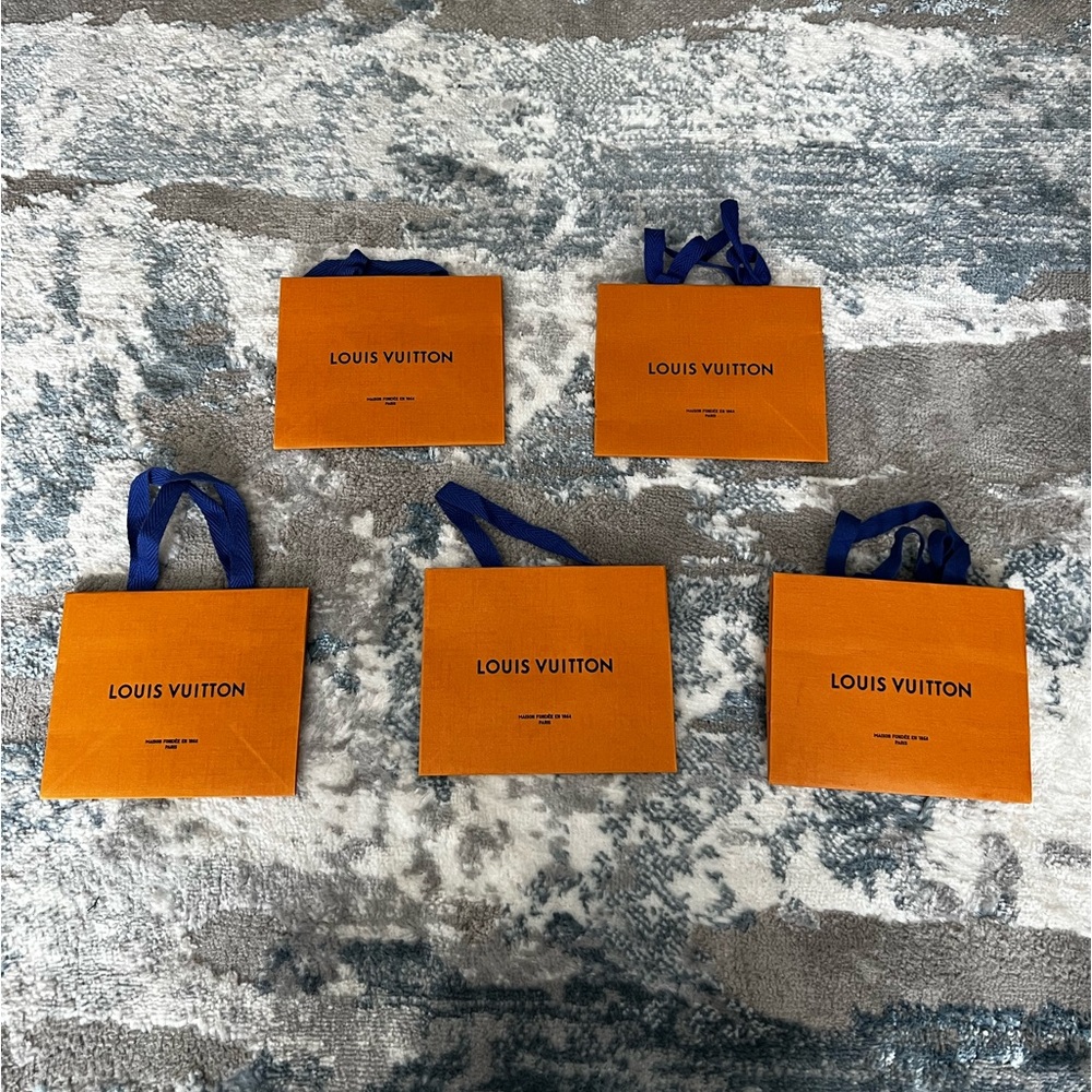 5 Small Louis Vuitton Orange Shopping Bags